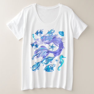 Mermaid Purple Fairy Creature Plus Size T-Shirt