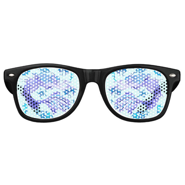 Mermaid Purple Fairy Creature Retro Sunglasses (Front)