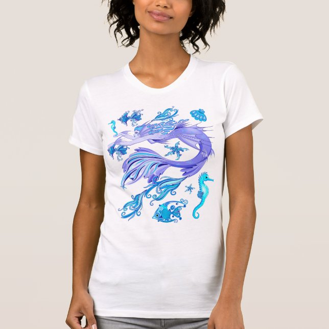 Mermaid Purple Fairy Creature T-Shirt (Front)