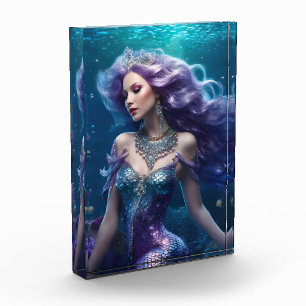 Mermaid Purple Hair Photo Block