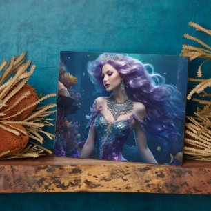 Mermaid Purple Hair Plaque
