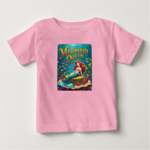 Mermaid Queen Baby Girl Adorable Ocean Princess T-Shirt