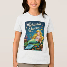 Mermaid Queen Cartoon Ocean Royalty