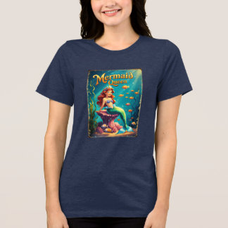  Mermaid Queen Cartoon Women's Tee Whimsical Ocean