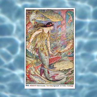 Mermaid Queen of the Fishes Poster