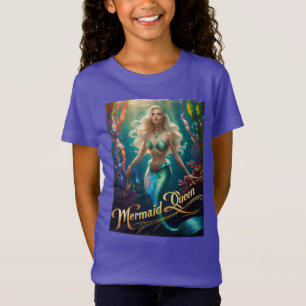 Mermaid Queen Underwater Art Tee Girls Gift