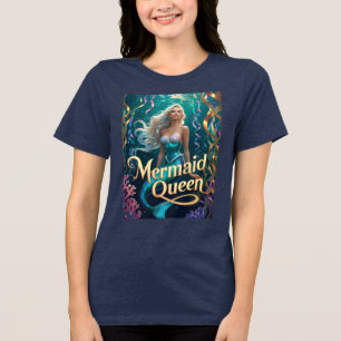 Mermaid Queen Women's Ethereal Ocean Goddess Tri-Blend Shirt