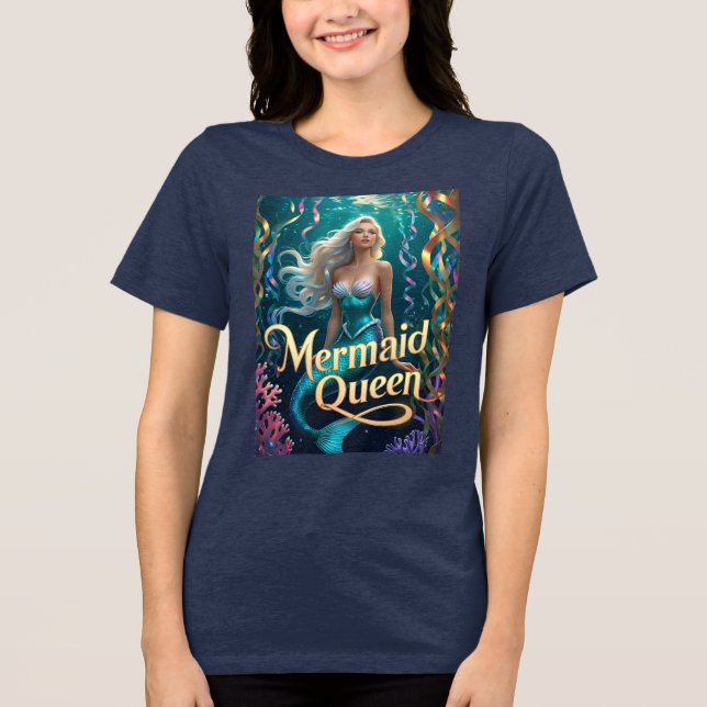 Mermaid Queen Women's Ethereal Ocean Goddess Tri-Blend Shirt (Front)