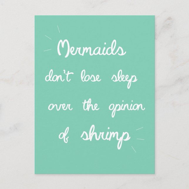 Mermaid Quote Postcard (Front)