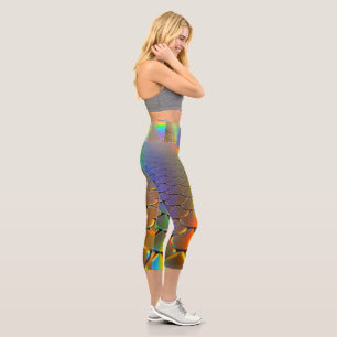 Mermaid Rainbow Capri  Leggings