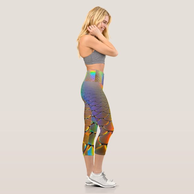 Mermaid Rainbow Capri  Leggings (Right)