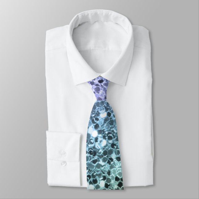 Mermaid Rainbow Sequin Retro Tie (Tied)