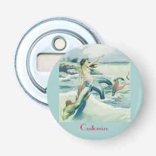 Mermaid Riding Sea Serpent Thunder_Cove Bottle Opener