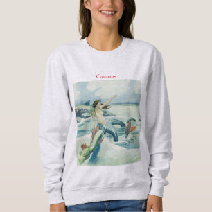 Mermaid Riding Sea Serpent Thunder_Cove   Sweatshirt