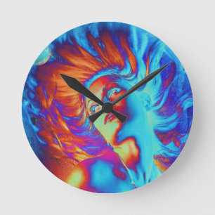 Mermaid Round Clock
