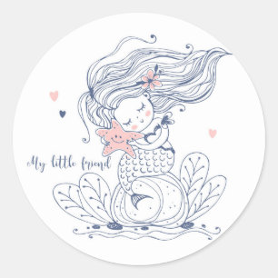 Mermaid  Round Sticker