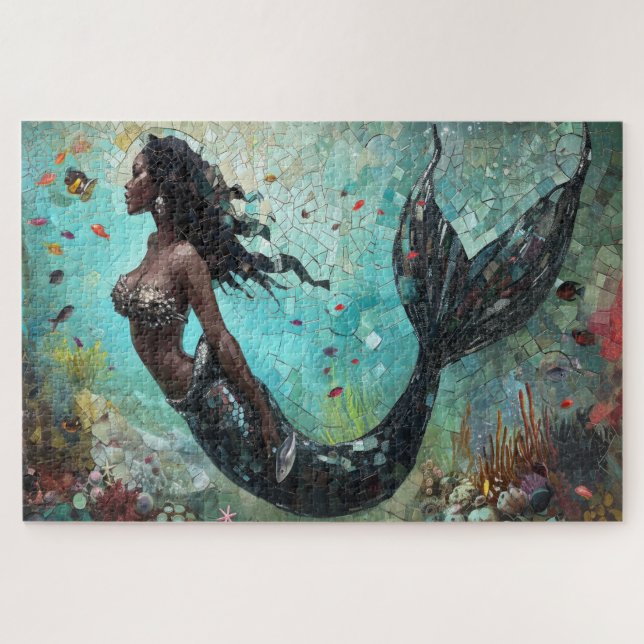 Mermaid’s Shimmering Sea Dance Jigsaw Puzzle (Horizontal)