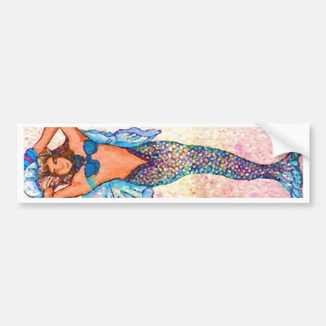 "Mermaid Sable"  CricketDiane Art & Design Bumper Sticker (Front)