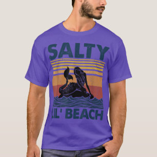 Mermaid Salty Lil' Beach Vintage Funny T-Shirt