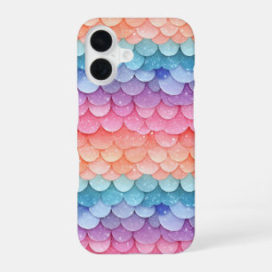 Mermaid Scale Colourful Pattern iPhone 16 Case