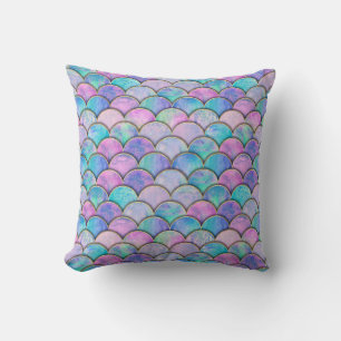Mermaid Scale Japanese Watercolor Pattern Cushion