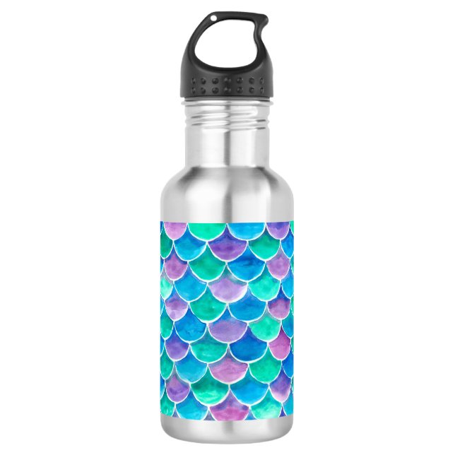 Mermaid scales 710 ml water bottle (Front)
