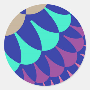 Mermaid Scales Classic Round Sticker