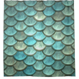 Mermaid Scales Curtains Shower Curtain