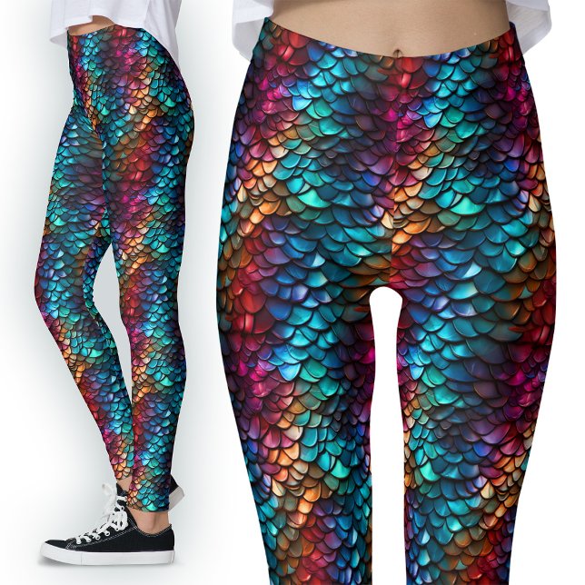 Mermaid Scales Fish Underwater Ocean Monster Leggings (Creator Uploaded)