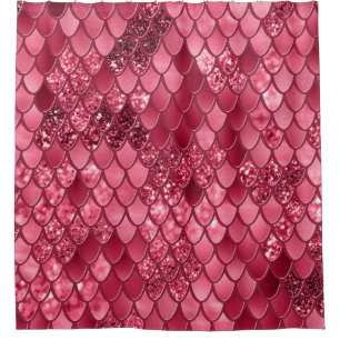 Mermaid Scales Glam #2 (Faux Glitter) #decor #art  Shower Curtain
