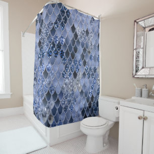 Mermaid Scales Glam #8 (Faux Glitter) #decor #art Shower Curtain