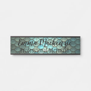 Mermaid Scales Hanging Door Sign Name Plate