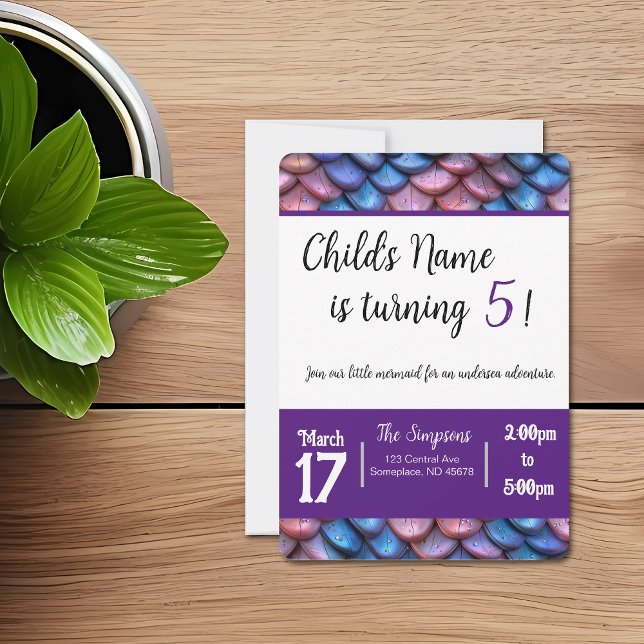 Mermaid Scales Invitation (Creator Uploaded)