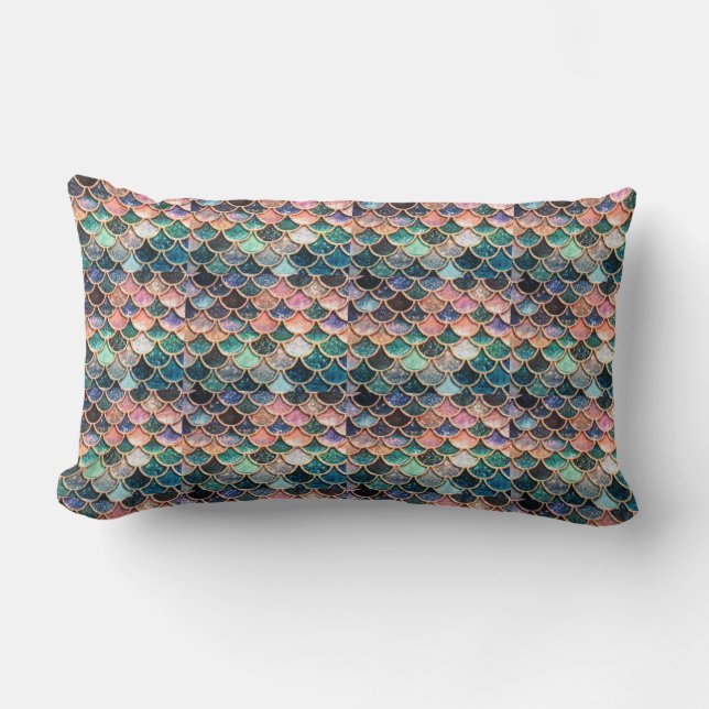 Mermaid scales lumbar pillow (Front)