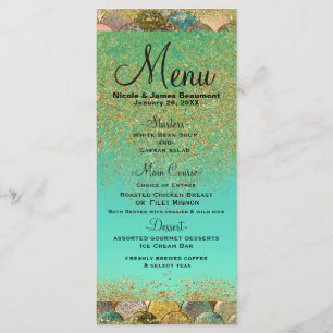 Mermaid Scales Multi Colour Glitter Glam Party Men Menu
