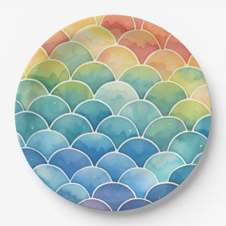 Mermaid Scales Paper Plate