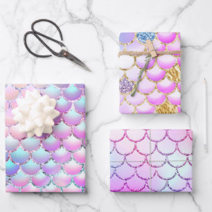 Mermaid Scales pattern  Wrapping Paper Sheet