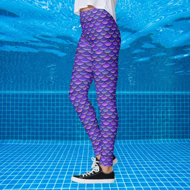Mermaid Scales Purple and Pink pattern Leggings (Creator Uploaded)