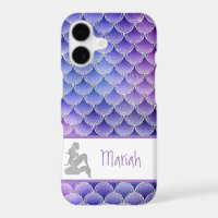 *~* Mermaid Scales Silver Glitter Purple Blue
