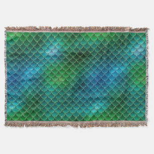 Mermaid Scales Throw Blanket