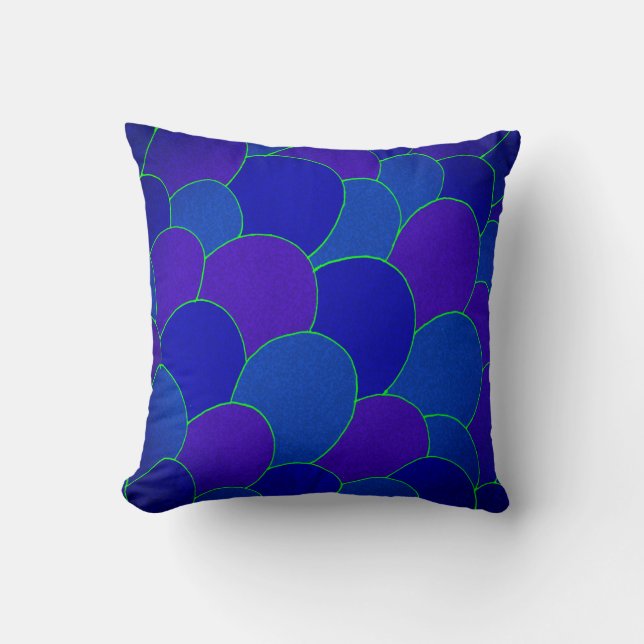 Mermaid Scales Throw Pillow (Front)