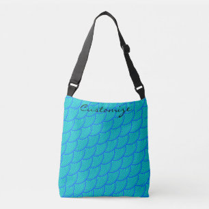 mermaid scales Thunder_Cove blue/aqua Crossbody Bag