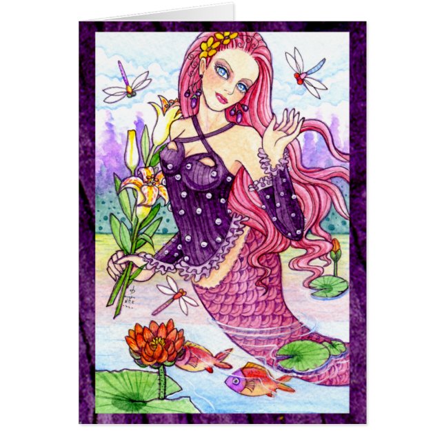Mermaid Sea Fairy Fantasy Card by Ann Howard (Front)