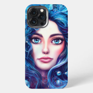 Mermaid Sea Goddess Nymph Siren Blue Underwater iPhone 13 Pro Max Case