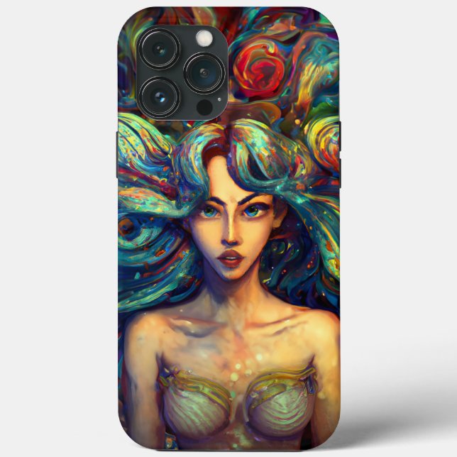 Mermaid Sea Goddess Nymph Siren Underwater Art Case-Mate iPhone Case (Back)