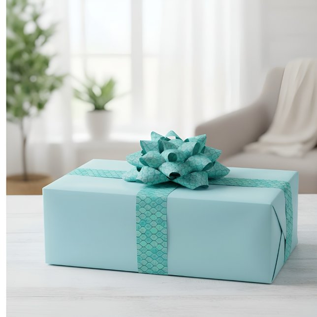 Mermaid Sea Green Scales Satin Ribbon (Creator Uploaded)