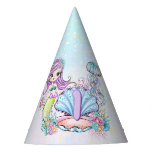 Mermaid Sea Life   Birthday Party with Custom Age Hat