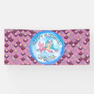 Mermaid Sea Purple Banner