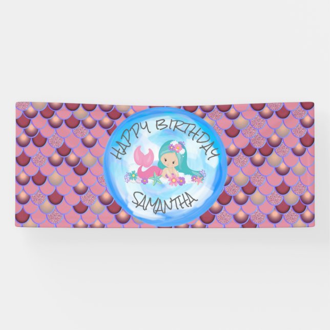 Mermaid Sea Purple Banner (Horizontal)