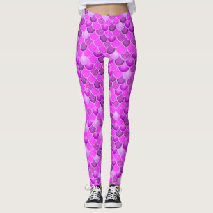 Mermaid Sea Purple Scale Leggings